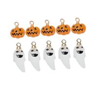 DECORNIJIA 10pièces Pendentif Résine Diy Pour Halloween Kit De Bricolage Éléments Breloque Citrouille Pour Bracelet De Fabrication De Bijoux