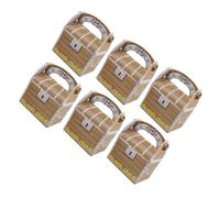 DECORNIJIA 12 pièces Boîte Pirate Papier Coffret Cadeau Trésor Vintage Bois Organisateur Friandises Fête Garçon Fille Garçons Filles