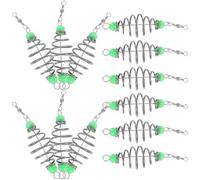 DECORNIJIA 12 pièces Cage à Appâts de Acier Inoxydable Ressort Feeder et Réutilisable pour Accessoires de Plein Air Poids Kit Complet pour Appât Carpe Couleur Aléatoire Couleur Aléatoire