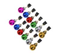 DECORNIJIA 12 Pièces Clips Barbe Décorations de Noël Brillantes Colorées Mini Ornements Barbe avec Pince Facile à Fixer pour Hommes Cosplay Père Noël Couleur Aléatoire