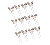 DECORNIJIA 12 Pièces Épingles à U Design Élégant Vintage Accessoires de Mariage Fête pour Filles et Femmes