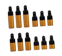 DECORNIJIA 12 pièces Lot de Mini Flacons Pipette Verre Bouteilles Vides pour Huiles Essentielles et Chimie Durables et Étanches pour Voyage