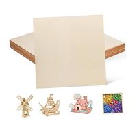 DECORNIJIA 12 Pièces Lot Planches Contreplaqué Carrées pour Loisirs Créatifs Peinture Gravure Pyrogravure Décoration