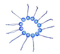 DECORNIJIA 12 Pièces Pendentifs Suspendus Verre Bleu Œil Ornement Protecteur Décoratif Mural