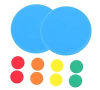 DECORNIJIA 12 Pièces Spot Markers Multi-Color Flat Soft Discs for Soccer Training Non-Skid Ground Pads for Agility Drills and Football Practice Portable and Easy to Store