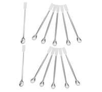 DECORNIJIA 12 Pièces Stainless Steel Lab Stirring Spoons Square Head Sampling Spatulas Lightweight Tools For Laboratory Kitchen And Craft Use