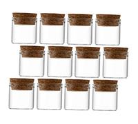 DECORNIJIA 12pièces Bouteilles Verre Avec Bouchon Liège De Récipients Hermétiques Pour Stockage De Parfums Huiles Essentielles Et Objets Divers Bouteilles Anti-fuite Design