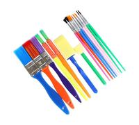 DECORNIJIA 15 Pièces Pinceaux à Dessin pour Garçon et Filles Kit de Pinceaux en Mousse pour Peinture Acrylique Huile et Aquarelle Léger et Facile à Transporter pour Activités Artistiques