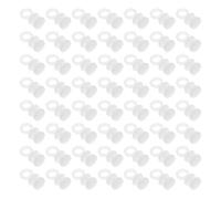 DECORNIJIA 150 Crochets à Rideaux en Plastique Coulisseaux Universels pour Rails de Rideaux Clips Roulants 55 CM Patins pour Tringles de Fenêtres Kit 150 Pièces Suspendre Fluide et