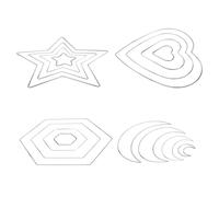 DECORNIJIA 16 pièces Anneaux Métal Décoratifs pour DIY Attrape-rêves Cercles Résistants et Variés Étoile Cœur Lune Hexagone pour Couronnes et Guirlandes Artisanales