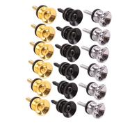 DECORNIJIA 18 pcs Verrou de Sangle Guitare Dérapant Boutons Robustes pour Guitare Électrique et Basse Sécurise la Courroie Compatible Protection Chute