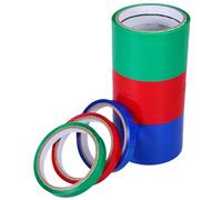 DECORNIJIA 18 Rouleaux Ruban Adhésif d'Emballage 12 MM Scellant Paquet Fruits Légumes Ultra-Résistant Couleurs Rouge Vert Bleu 27 M par Rouleau Supermarché et Logistique Industrielle