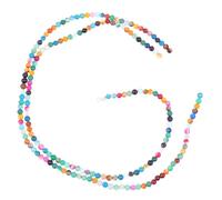 DECORNIJIA 180 pièces Perles Rondes Agate Naturelle Pierres Précieuses pour Bijoux DIY Accessoires de Perlage et Fabrication de Bracelets