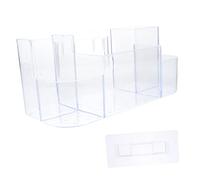 DECORNIJIA 1ensemble Organisateur Mural De Salle De Bain Boîte De Rangement Cosmétique Transparent Multi-grid Punch Étanche Parfait Pour Lotion Maquillage Et Accessoires