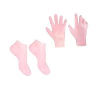 DECORNIJIA 1ensemble Set De Chaussettes Hydratantes Et Gants Exfoliants Pour Soins Des Rose