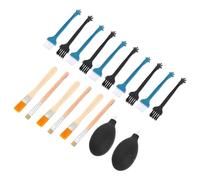 DECORNIJIA 2 Ensembles Kit Nettoyage Casque Audio avec Brosses Nylon et Soufflette Air pour Élimination Poussière et Saletés Accessoires Pratiques pour Électronique et Couleur Aléatoire