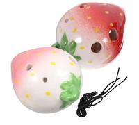 DECORNIJIA 2 Ensembles Ocarina Fruitée pour Garçon Fille Instrument à Vent Compact et Design Fraise Créatif Cadeau Pratique pour Débutants Couleur Aléatoire