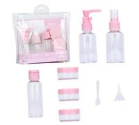 DECORNIJIA 2 ensembles Set de Flacons Pulvérisateurs Rechargeables Transparents pour Voyage Distributeurs Légers et Étanches pour Shampooing Lotion et Crème Pompe Anti-fuite Portable