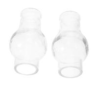 DECORNIJIA 2 pièces Abat Jour Transparent pour Lampe à Pétrole Vintage Lot de Cheminée Verre Clair Résistante Au Vent Compatible avec Lampe à Huile et Kérosène Décoration Rétro pour Salon et