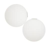 DECORNIJIA 2 pièces Abat-jour Verre Boule pour Lampe Plafonnier Lot de Abat-jour Lustre Décoratif pour Éclairage Plafond Chambre Surface Polie Résistante et Lumineuse