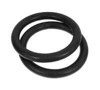 DECORNIJIA 2 Pièces Anneaux de Gymnastique Abs Fitness pour Musculation et Entraînement Poids du Réglables pour Exercices Pull Ups Dips Push Ups Noir