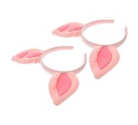 DECORNIJIA 2 Pièces Bandeau Oreilles Cochon Rose Adulte et Accessoire Cosplay Mignon et Confortable Tête Oreilles Peluche pour Fête à Thème et Carnaval Lot