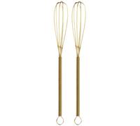 DECORNIJIA 2 pièces Batteur Œufs Rotatif Inox Multifonctions Cuisine Ergonomique Manuel Mélangeur Œufs Pratique avec Poignée Confortable Ustensile Léger et Facile à Nettoyer Accessoire