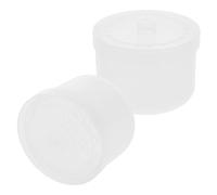 DECORNIJIA 2 pièces Boîte de Nettoyage pour Outils de Manucure Bac de Trempage avec Double Filtre Boîte Stérilisante pour Accessoires de Nail Art Pratique et Durable Blanc