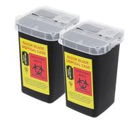 DECORNIJIA 2 pièces Boîte de Rangement Compacte pour Lames de Rasoir Réutilisable et Portable Collecteur Sécurisé pour Recyclage des Lames Usagées Étui Pratique pour Barbier et Usage