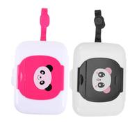 DECORNIJIA 2 pièces Boîte Lingettes Distributrice Portable pour Boîte de Rangement Légère et Compacte pour Mouchoirs Humides Étui Extérieur Pratique et Design Fuite Noir et Rouge