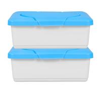 DECORNIJIA 2 pièces Boîte Rangement Lingettes Robuste avec Couvercle Anti-poussière Distributeur Pratique Plastique pour Maison et Voyage Porte-lingettes Compact pour Maintien Propreté