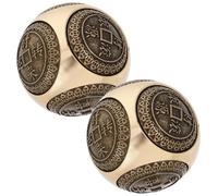 DECORNIJIA 2 pièces Boules Baoding Laiton Hexaédriques pour Fitness et Relaxation Petites Boules de Massage Zen pour Rééducation Main et Poignet Lot
