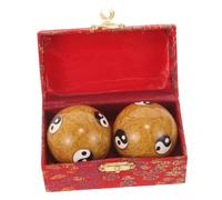 DECORNIJIA 2 pièces Boules de Massage Métalliques Baoding Balle de Gymnastique Manuelle pour Détente Musculaire et Exercices de Réflexologie des Mains Accessoire de Couleur Couleur Aléatoire