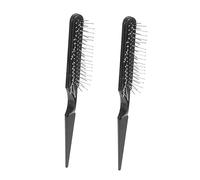 DECORNIJIA 2 pièces Brosse à Démêler et Coiffer Acier Peigne de Massage Antistatique avec Queue Fine pour Coloration et Volume des Cheveux Outil de Coiffure Pratique pour Usage Professionnel