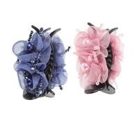 DECORNIJIA 2 Pièces Claw Hair Clips For Lightweight High Ponytail Holders With Plastic Pearl Beads Comfortable And Stylish Accessories For Vacation And Daily Use