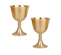DECORNIJIA 2 pièces Coupe Laiton pour Offrandes Temple Décorative Résistante Saleté Cadeau Mariage Couple