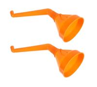 DECORNIJIA 2 pièces Entonnoir de Remplissage Large Compatible Essence Huile et Kérosène Abs Anti-fuite pour Voitures et Motos Orange