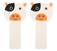 DECORNIJIA 2 pièces Lève-siège Toilette Portable Outil Rehausseur à Main Design Cartoon Blanc Évite le Contact Direct Pratique pour Maison et Voyage