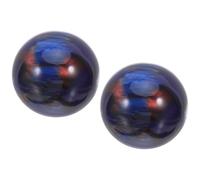 DECORNIJIA 2 Pièces Lot de 2 Boules de Baoding 50 Mm en Résine Motif Marbré Bleu, Sphères Décoratives Polyvalentes pour Exercices de Main, Thérapie Ergonomique, Relaxation Musculaire et