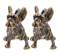 DECORNIJIA 2 Pièces Lot de Pendentifs Porte-clés Chien Cuivre Vintage Décoration Suspendue DIY Petit Charme Léger et Portable pour Amis et Famille