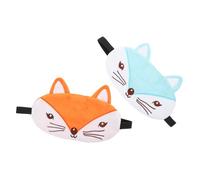 DECORNIJIA 2 pièces Masque de Sommeil Pratique et Confortable Léger pour Lot de Masques Occultants Dessin Renard Voyage Sieste et Détente