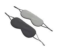 DECORNIJIA 2 pièces Masques de Sommeil Double Face Réglables Masque Yeux Confortable Occultant pour Voyage Blocage Naturel de Lumière Thermorégulateur Chaud et Froid et Portable