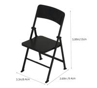 DECORNIJIA 2 Pièces Miniature Folding Chairs Space Saving Mini Doll Furniture Lightweight PVC Model Chairs for Dollhouses and Creative Layouts