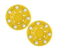DECORNIJIA 2 pièces Palets de Hockey sur Glace Plastique Balle de Hockey Roller Haute Densité Accessoires Entraînement pour Tir Précis et Passes Rapides pour Adultes et Adolescents