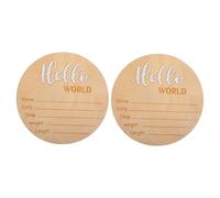 DECORNIJIA 2 pièces Panneau Naissance Bois Signe Annonce pour Hôpital Personnalisable avec Nom Décoration Simple et Élégante pour Fête de Naissance
