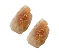 DECORNIJIA 2 pièces Pierres Chakra Naturelles Brutes Soleil Cristaux Méditation Décoration Relaxante Forme Irrégulière Couleurs Naturelles Portable