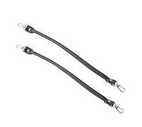 DECORNIJIA 2 pièces Poignées de Sac Cuir de Vache Sangles de Remplacement avec Boucle Métal Anses Amovibles pour Sac à Main Femme Accessoires DIY Durables Noir
