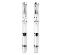 DECORNIJIA 2 pièces Stylo Pinceau Piston Transparent Stylo Plume Calligraphie Moderne pour Étudiants Artistes et Débutants Corps Visible pour Mélange de Couleurs