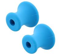 DECORNIJIA 2 Pièces Support en Caoutchouc Bleu pour Fourche de Relaxation, Base Stable Résistante à L'usure, Accessoire pour Thérapie Sonore et Studio de Yoga