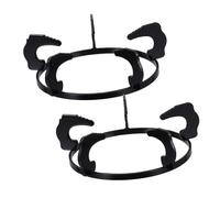 DECORNIJIA 2 pièces Support pour Poêle Fonte Rack Stable et Antidérapant pour Gazinière Résistance Élevée Chaleur Accessoire de Cuisine Compatible Wok et Casseroles